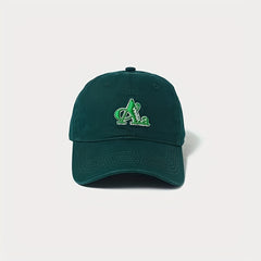Unisex Breathable Adjustable Baseball Cap With Letter Embroidery