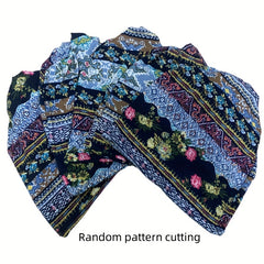 Geometric Pattern Baggy Slouchy Chemo Sleep Beanie Hat Elastic Cap
