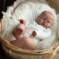 Realistic 19-Inch Vinyl Sleeping Doll with Closed Eyes