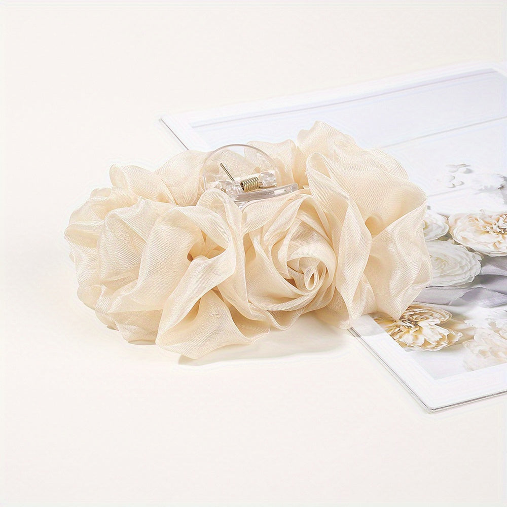 Large Solid Hair Claw Bow Hair Clip for Women