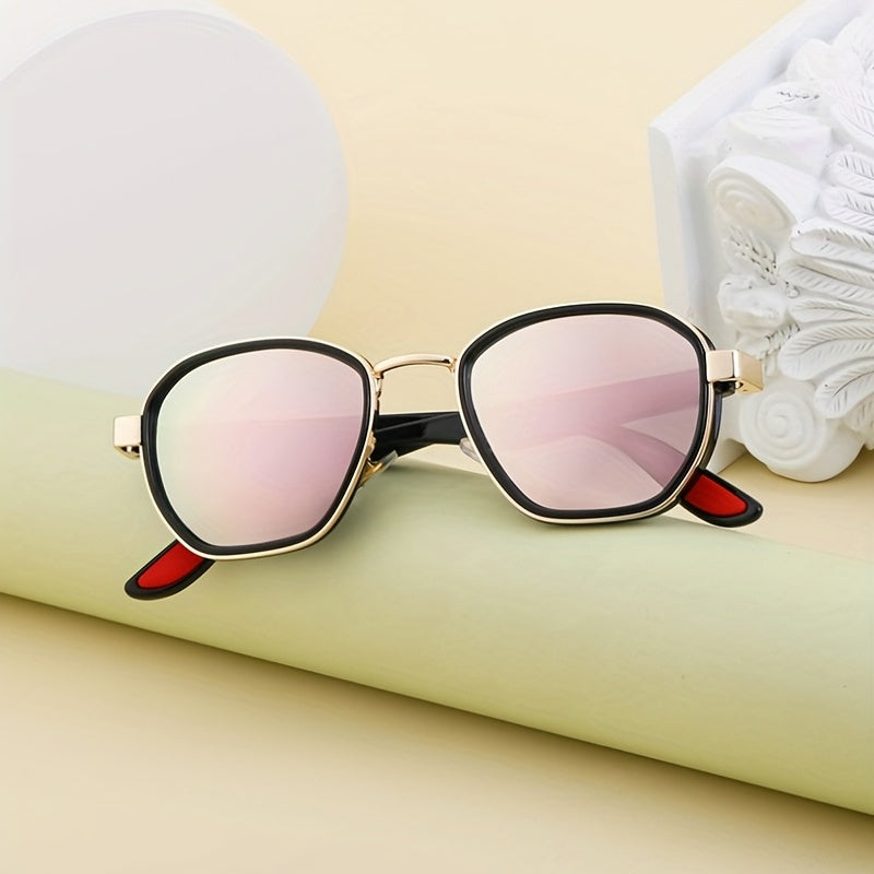 Men's Retro Polarized Sunglasses Oval Frame UV Resistant HD Colorful