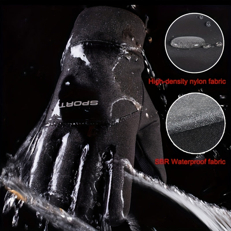 Winter Warm Thickened Gloves Windproof Waterproof Anti slip Touch Screen