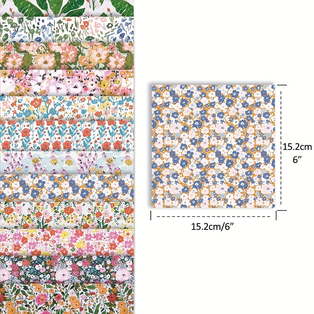 24 Sheets 6x6 Floral Scrapbook Paper Pad DIY Journaling Kit