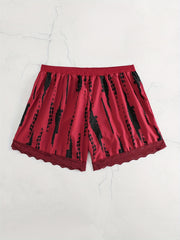 Women's Plus Tie Dye Lace Shorts