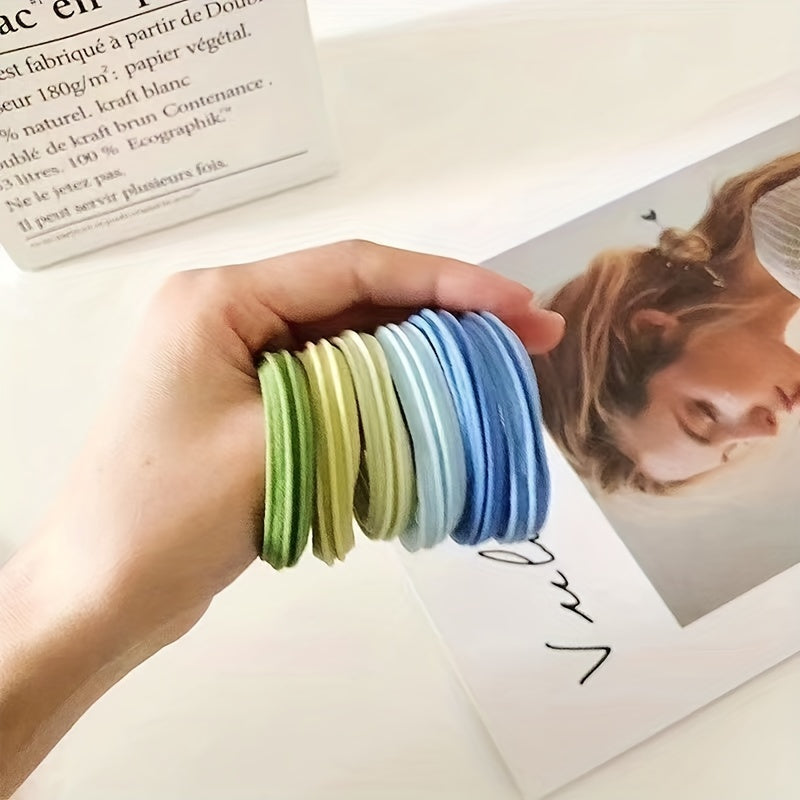 5pcs Wide Elastic Hair Tie Thick Hair Rope Seamless Ponytail Holder