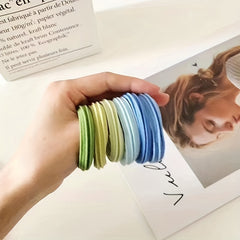 5pcs Wide Elastic Hair Tie Thick Hair Rope Seamless Ponytail Holder