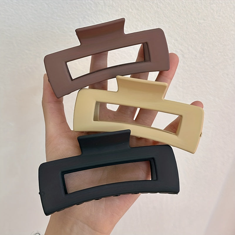 Geometric Hair Claw Clip Acrylic Matte Banana Clip