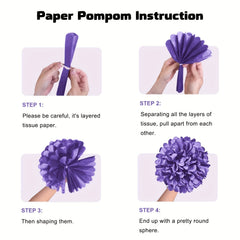 12pcs Golden Champagne Tissue Pom Poms - Elegant Party Decor