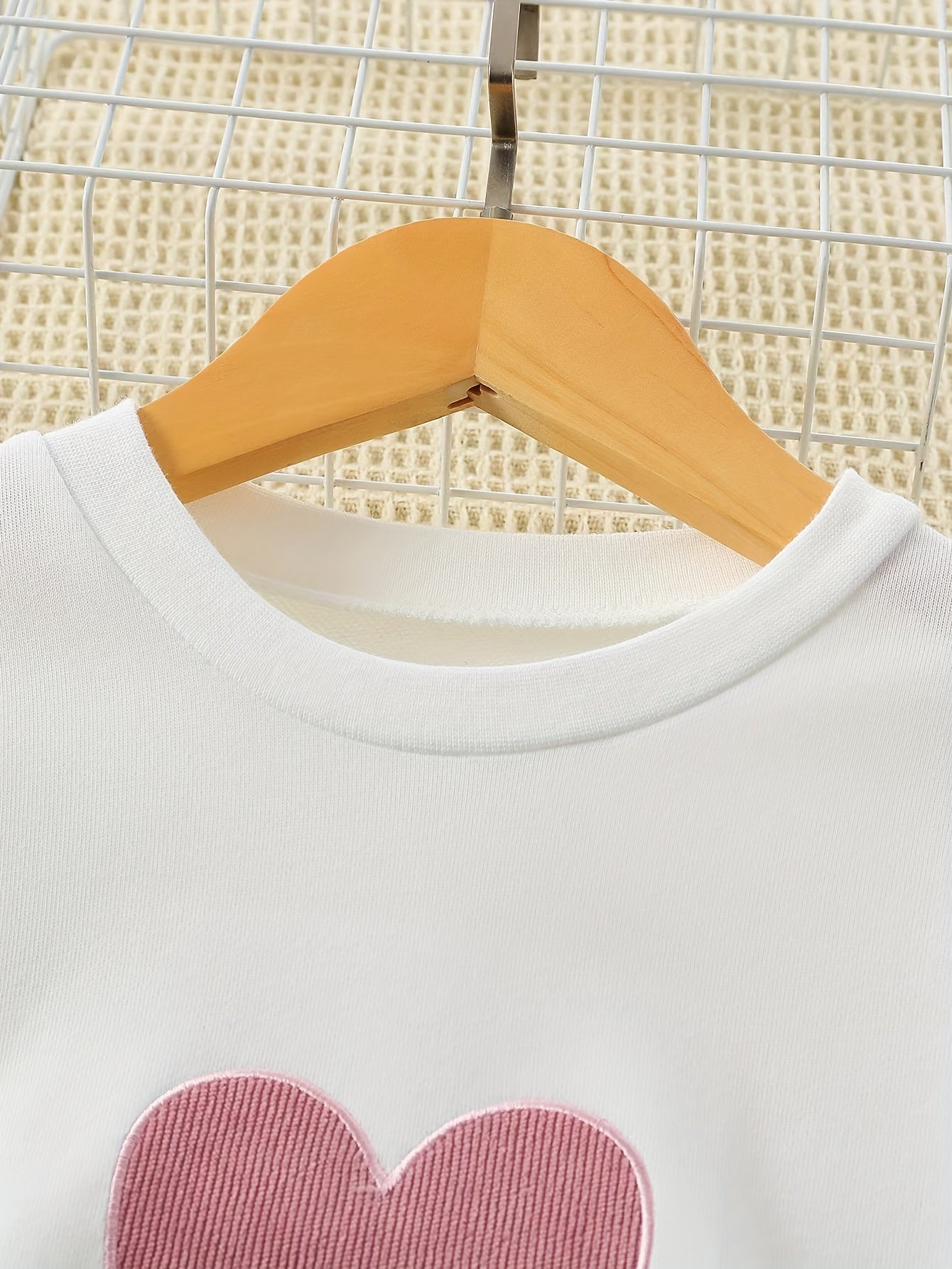 Girl's 3pcs Corduroy Heart Top & Beret & Skirt Set for Spring Fall