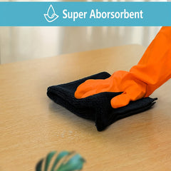 12pcs Microfiber Dish Cloths Absorbent Daily Cleaning Rags Scouring Pads