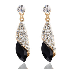 Vintage Teardrop Crystal Earrings for Women Girls Party Wedding