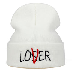 1pc LOSER Pattern Men's Knitted Cap Winter Warm Cap