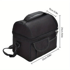 Dual Compartment Lunch Bag Reusable Insulated Tote Leak Proof Lunch Box