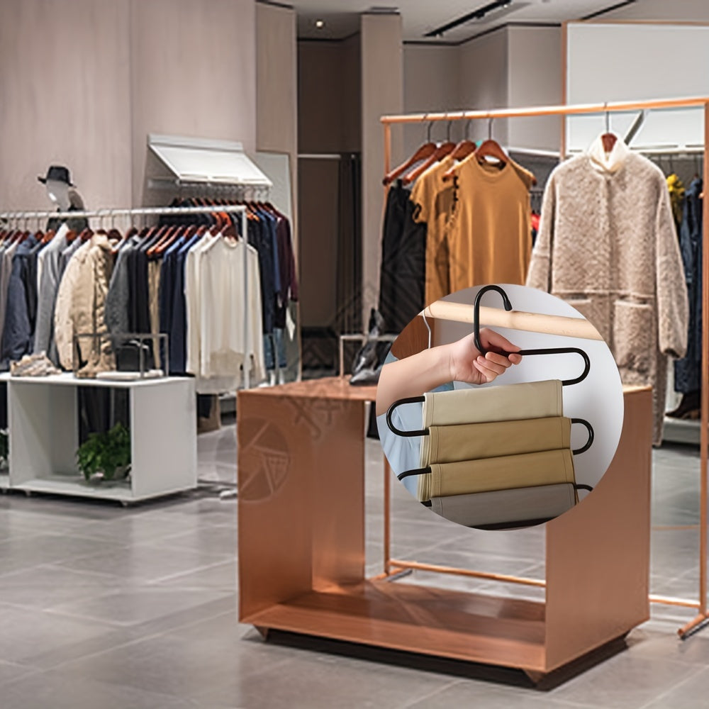 1pc Pants Hanger Layer S Style Stainless Steel Rack