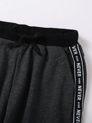 Boys Letter Print Elastic Waist Sports Pants