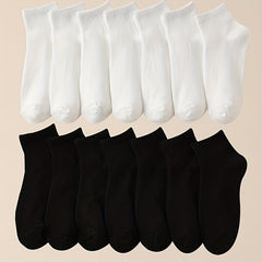 14 Pairs Solid Socks for Women Comfy & Breathable Stockings