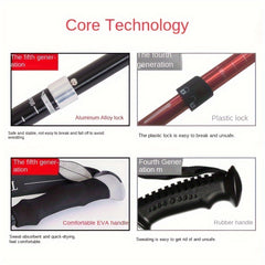 Aluminum Alloy Telescopic Folding Hiking Pole
