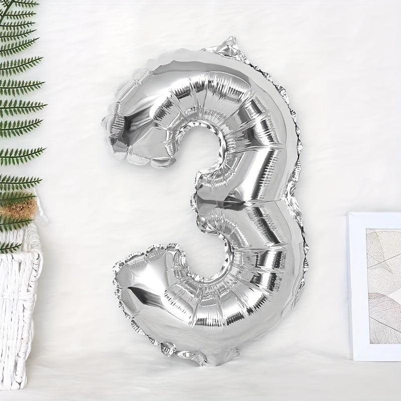 32 inch Silvery 0 9 Number Birthday Party Balloons Decoration Balloon Set