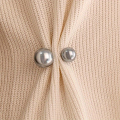 Women's Faux Pearl Brooch Pin for Coat Suit Buckle Pin