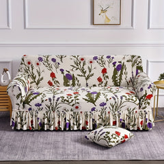Non Slip Elastic Sofa Slipcover Milk Silk Print Adds Style to Room