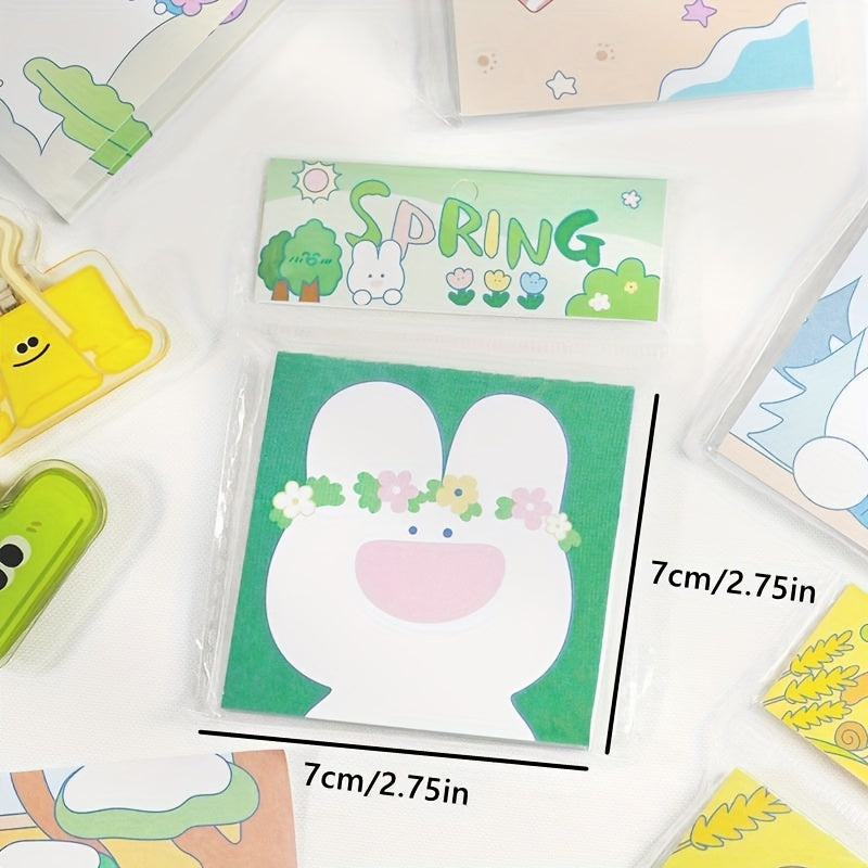 90pcs Rabbit Sticky Notes Student Square Small Sticky...