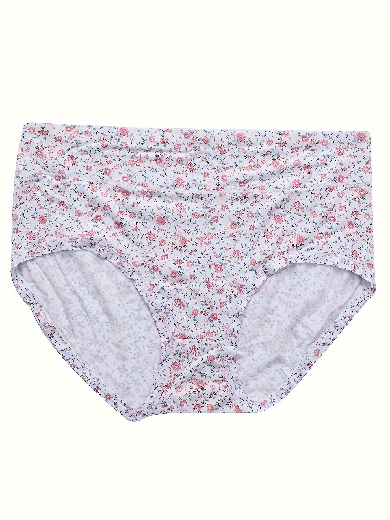 4 Pack Women's Plus Size Panties Set High Rise Soft Full Briefs