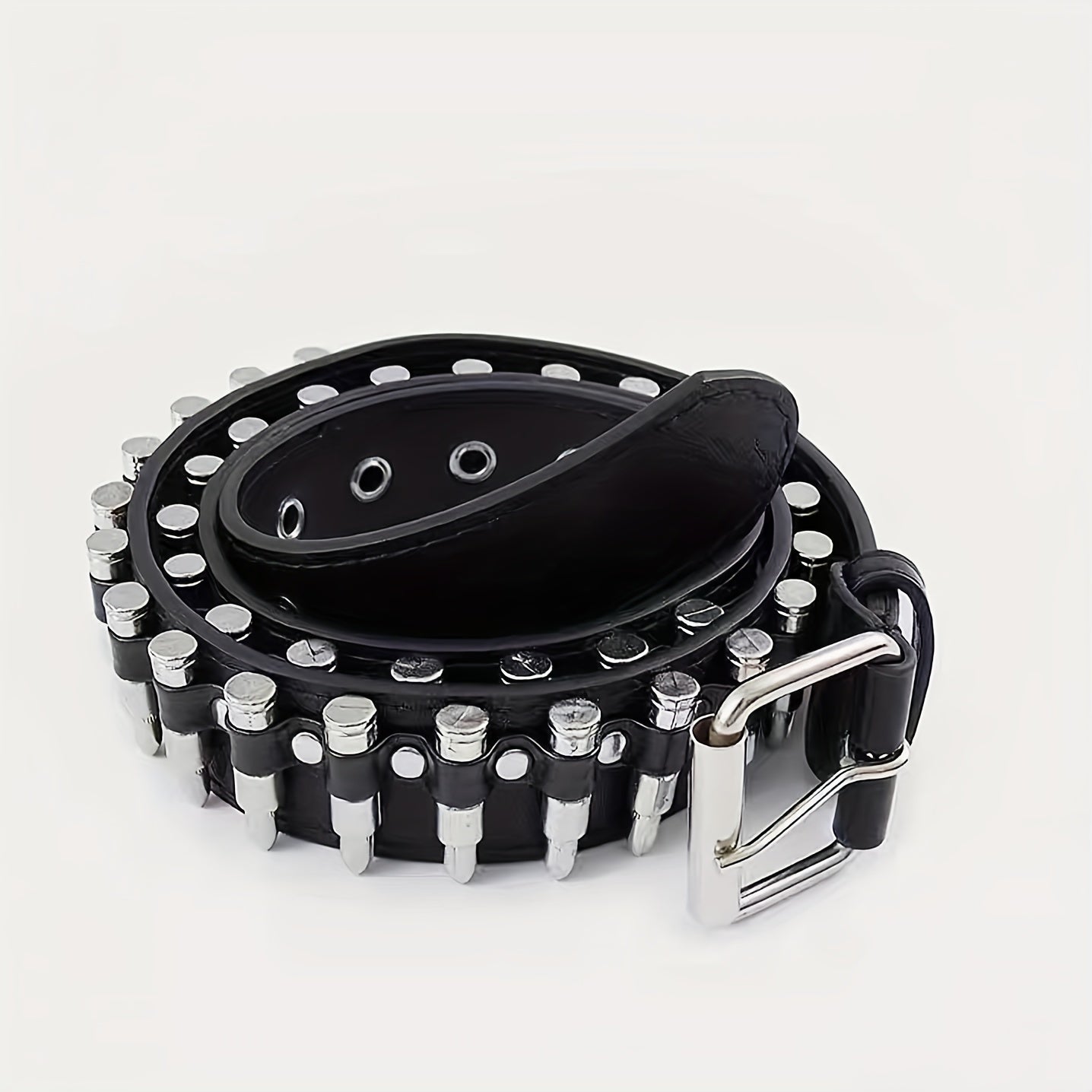 PU Leather Bullet Punk Style Belt