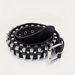 PU Leather Bullet Punk Style Belt