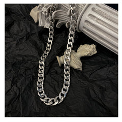 Chunky Cuban Link Chain Necklace Punk Stainless Steel Chain Necklace