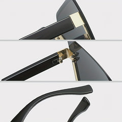 Y2K Style Rimless Oversized Sunglasses for Men