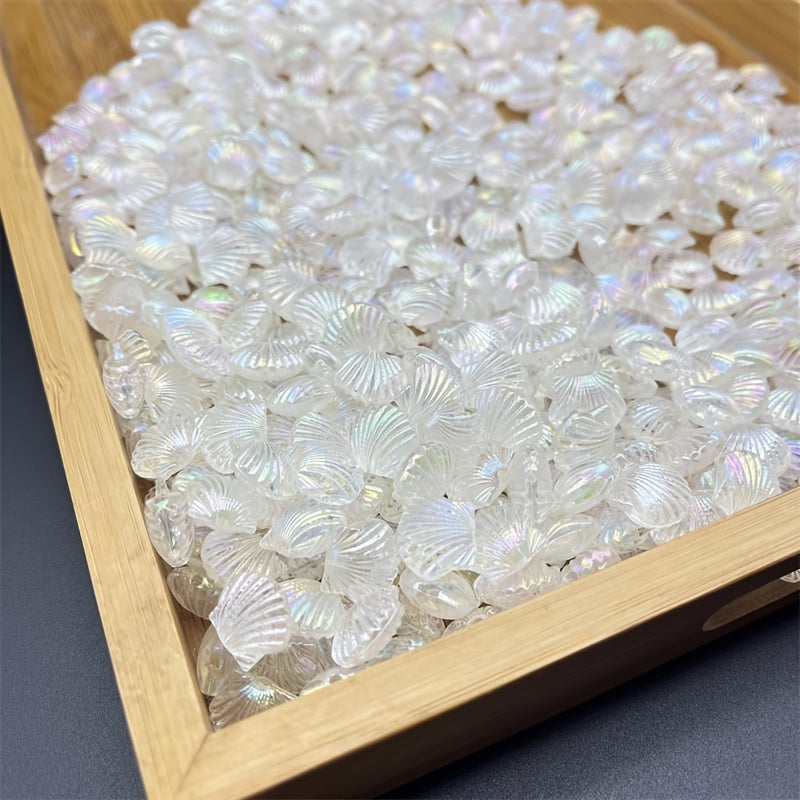 35pcs Transparent Shell Beads for DIY Bracelet Necklace