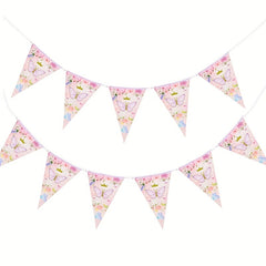 Triangle Flag Banner Pennant Party DIY Decoration Animals Unicorn Donut