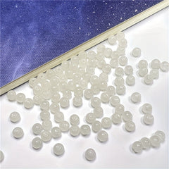 50PCS 0.32inch Natural Stone Glass Round Bead Spacer Beads
