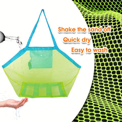 Kids Beach Toy Mesh Bag Seashell Tote for Shells & Toys