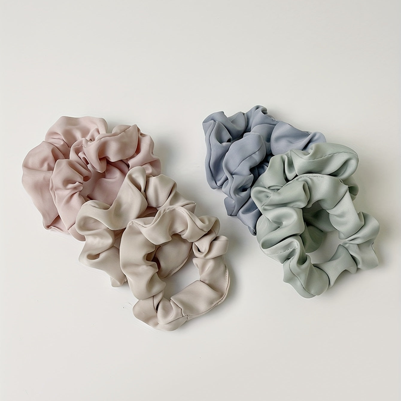 8pcs Satin Hair Scrunchies Hair Tie Ponytail Holder Accessories