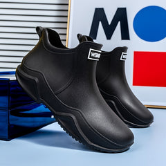 Women's Letter Graphic Rain Boots - Comfortable Ankle Boots