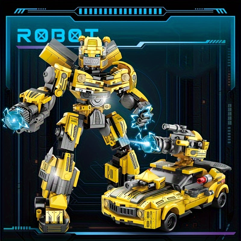 2 in 1 Transforming Car Model Building Set ABS Building Bricks Toy