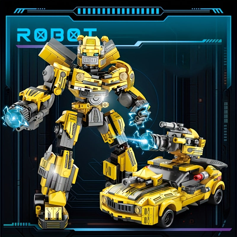 2 in 1 Transforming Car Model Building Set ABS Building Bricks Toy
