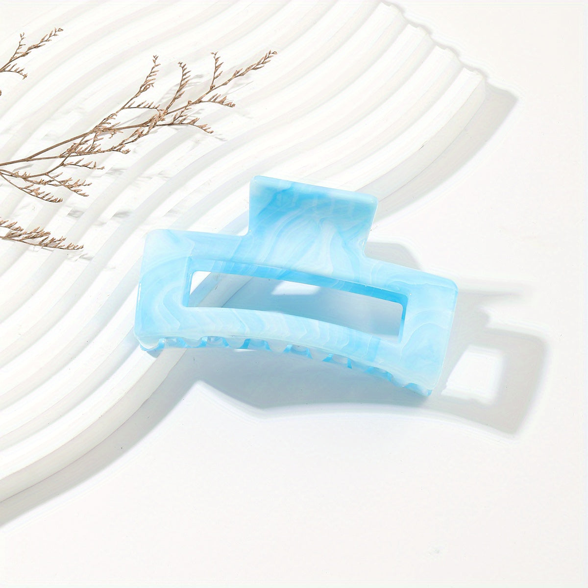 Colorful Rectangle Hair Claw Clips Non Slip Strong Hold Jaw Hair Clamps