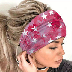 Stars Pattern Sports Headband Yoga Fitness Workout Sweatband Hair Accessories