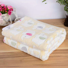 Cozy Elephant Pet Blanket for Dogs and Cats, Flannel Throw for Puppies