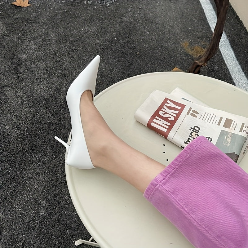 Women's Pointe Toe Stiletto Heels Slip On High Heels OL Style Pumps