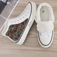 Girl's Love Heart High Top Skate Shoes Non Slip Lace Up Sneakers