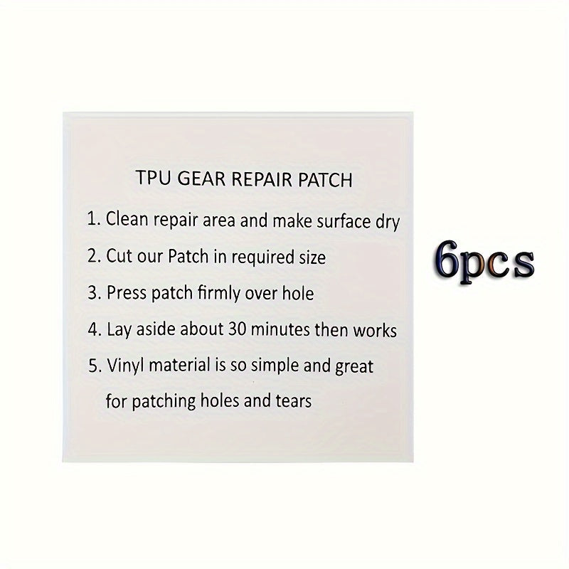 12pcs TPU Waterproof Repair Patch Kit for Tent Canopy Rainco