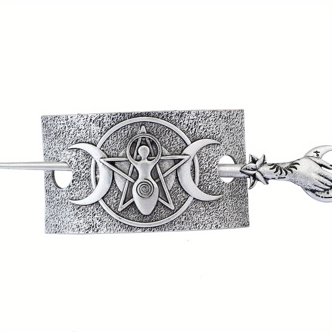 Vintage Witch Pagan Hairpin Dragon Crescent Moon Hairpin Magic Occult Hair Stick