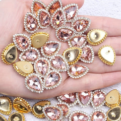 30pcs Tear Drop Rhinestone DIY Accessories Costume Dress Wedding Crafting