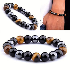 Men's Hematite & Tiger Eye Energy Bracelet