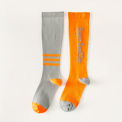 8 Pairs Letter Print Calf Socks All-match Knee High Socks Women Stockings