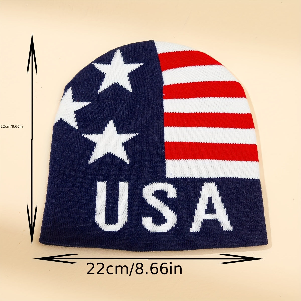 Independence Striped Star American Flag Knitted Jacquard Hat