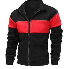 Men's Casual Stand Collar Zipper Jacket